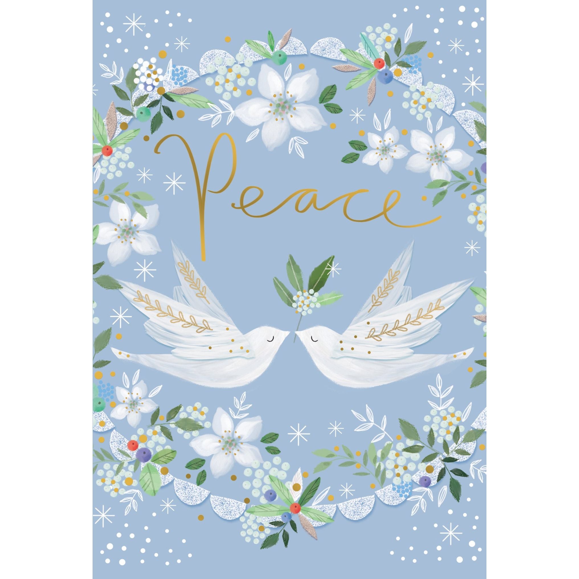 Peaceful Doves Religious Christmas Card - Cardmore